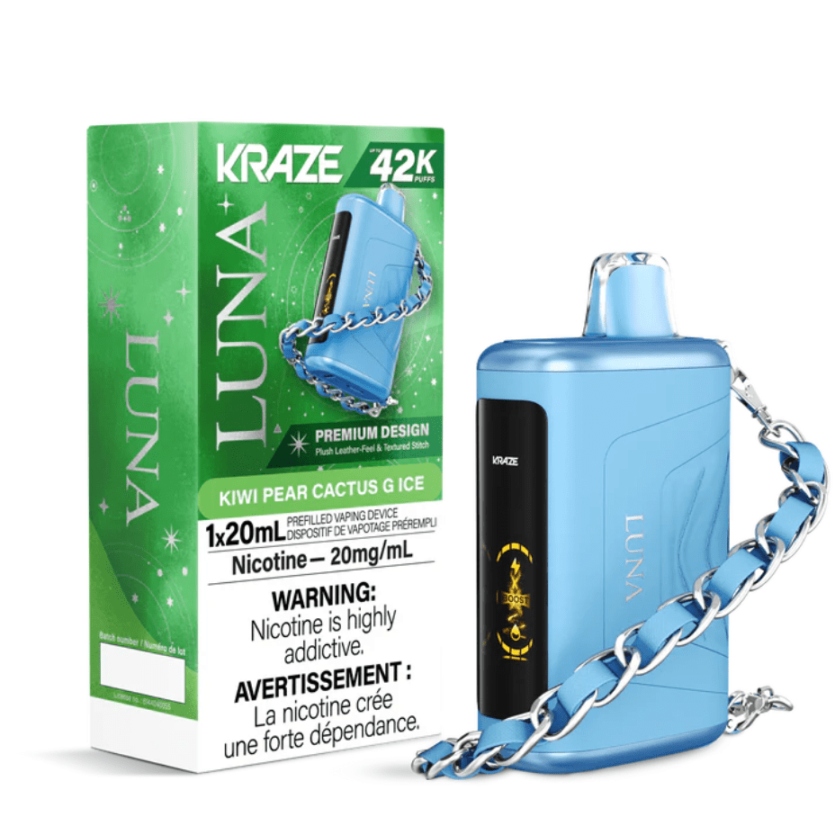 Kraze Disposables Disposable Vape Kraze Luna Disposable Vape-Kiwi Pear Cactus G Ice Kraze Luna Disposable Vape-Kiwi Pear Cactus G Ice in Canada