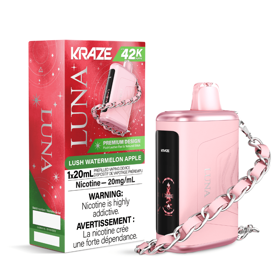 Kraze Disposables Disposable Vape Kraze Luna Disposable Vape-Lush Watermelon Apple Kraze Luna Disposable Vape-Lush Watermelon Apple in Yorkton