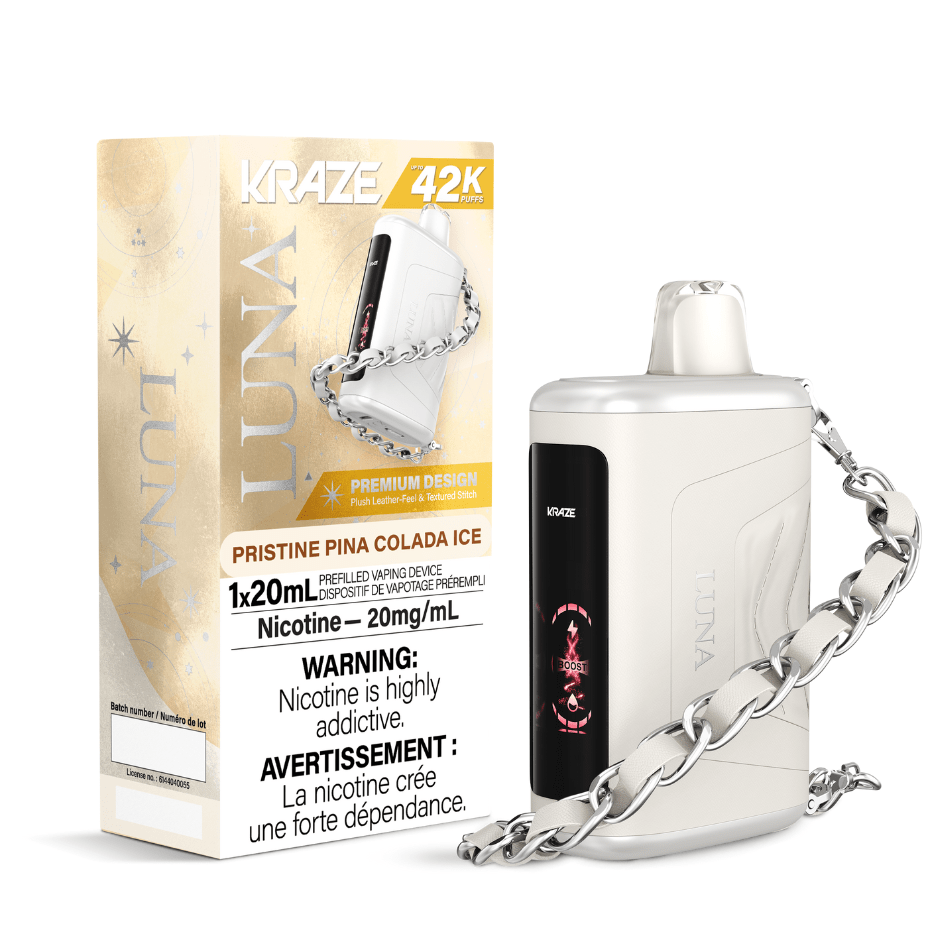 Kraze Disposables Disposable Vape Kraze Luna Disposable Vape-Pristine Pina Colada Ice Kraze Luna Disposable Vape-Pristine Pina Colada Ice in Yorkton