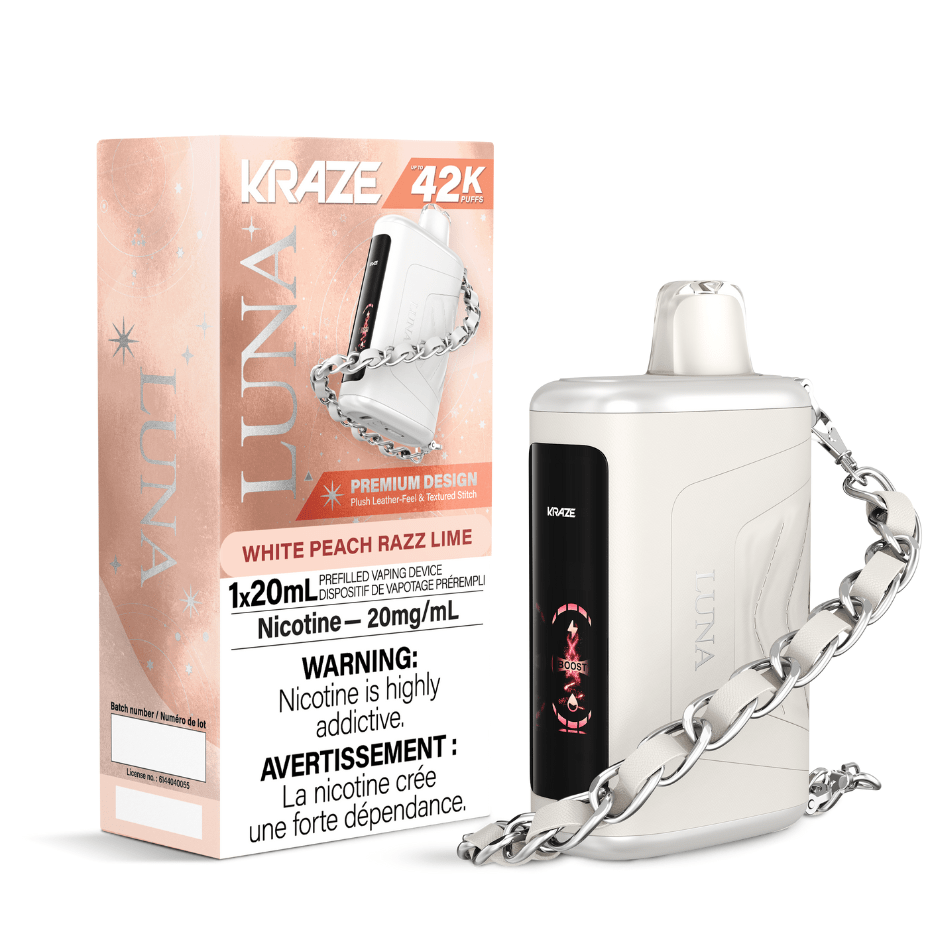 Kraze Disposables Disposable Vape Kraze Luna Disposable Vape-White Peach Razz Lime Kraze Luna Disposable Vape-White Peach Razz Lime in Yorkton Sk