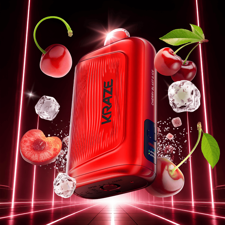 Kraze Giga 150K Disposable Vape-Cherry Blast G 40mL / 150000 Puffs / 20mg/mL Vape Superstore Yorkton Saskatchewan