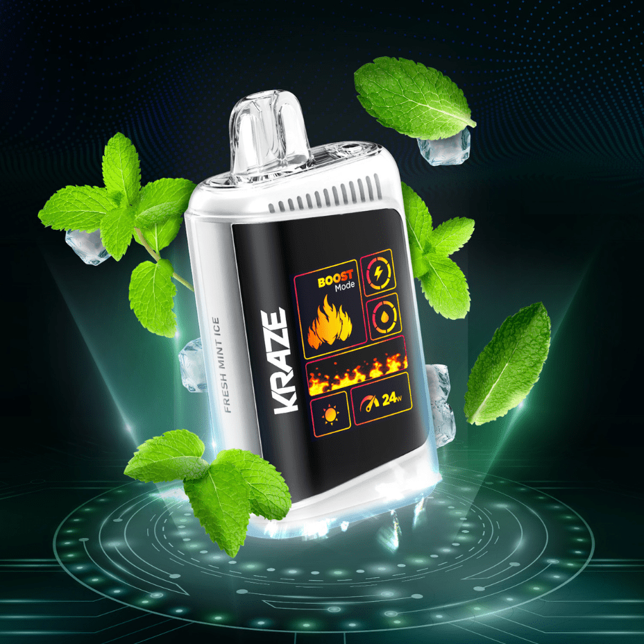 Kraze HD Mega 20k Disposable Vape - Fresh Mint Ice 20000 Puffs / 20mg Vape Superstore Yorkton Saskatchewan