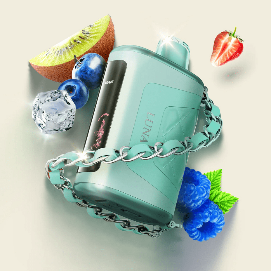 Kraze Luna 42k Disposable Vape - Blue Razz Strawberry Kiwi Ice Vape Superstore Yorkton Saskatchewan