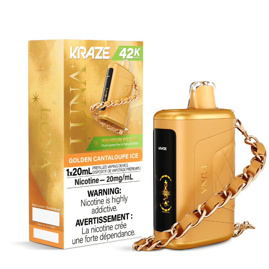 Kraze Luna Disposable Vape-Golden Cantaloupe Ice Vape Superstore Yorkton Saskatchewan
