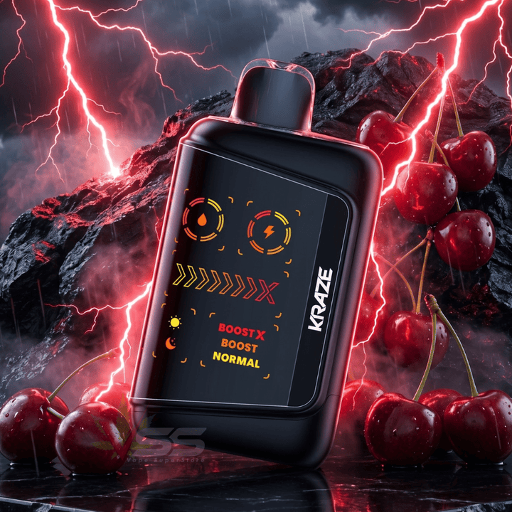 Kraze Mega X 48K Disposable Vape-Red Lightning 20mL / 48000 Puffs / 20mg/mL Vape Superstore Yorkton Saskatchewan