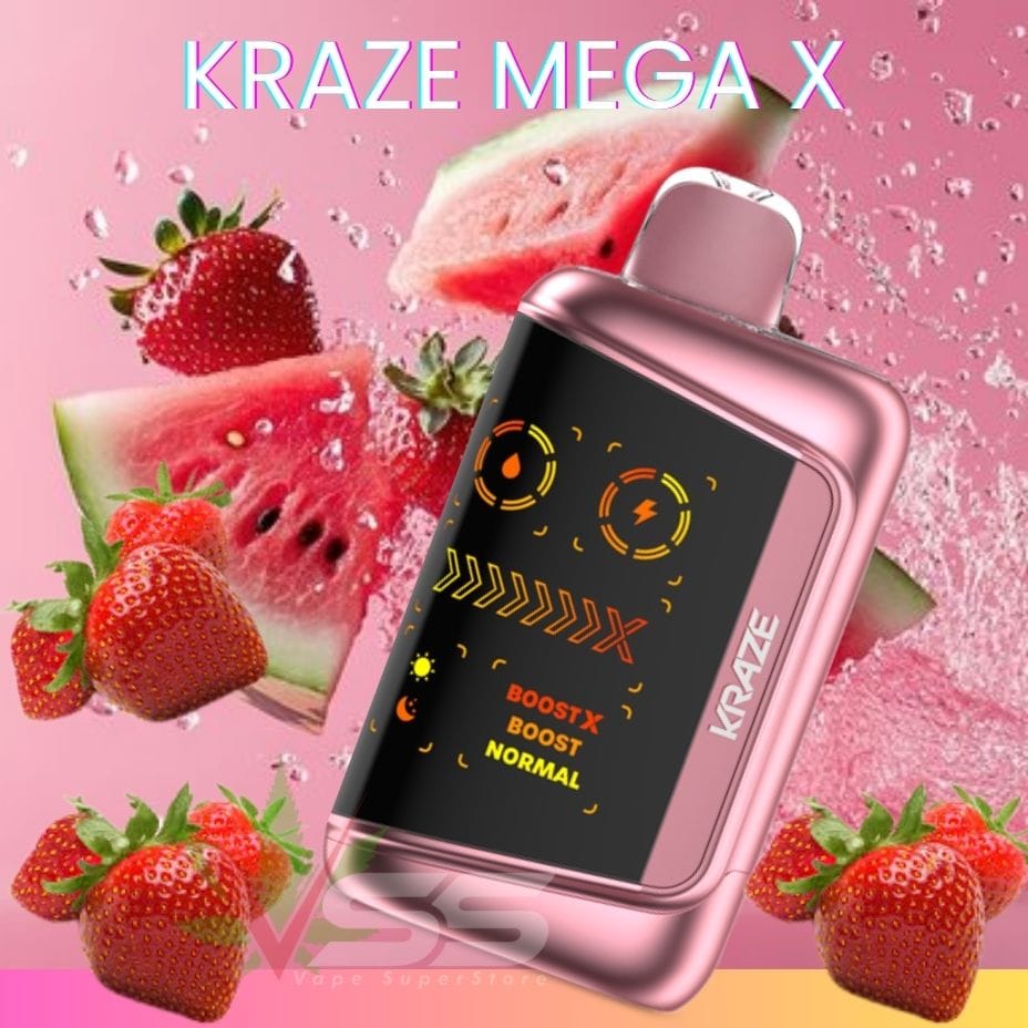 Kraze Mega X 48K - Tangy Strawberry Watermelon G Ice Vape Superstore Yorkton Saskatchewan