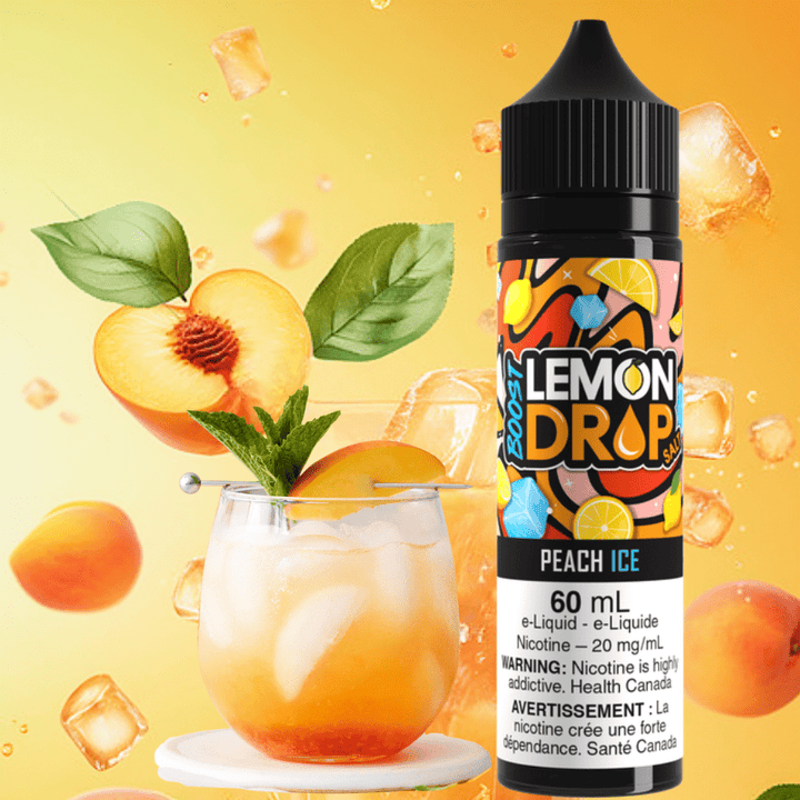 Lemon Drop Boost Salt 60ml - Peach Ice Vape Superstore Yorkton Saskatchewan