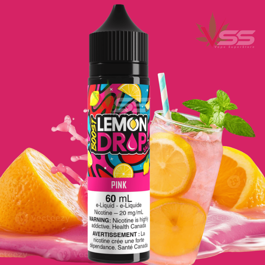 Lemon Drop Boost Salt Nic 60ml - Pink Vape Superstore Yorkton Saskatchewan