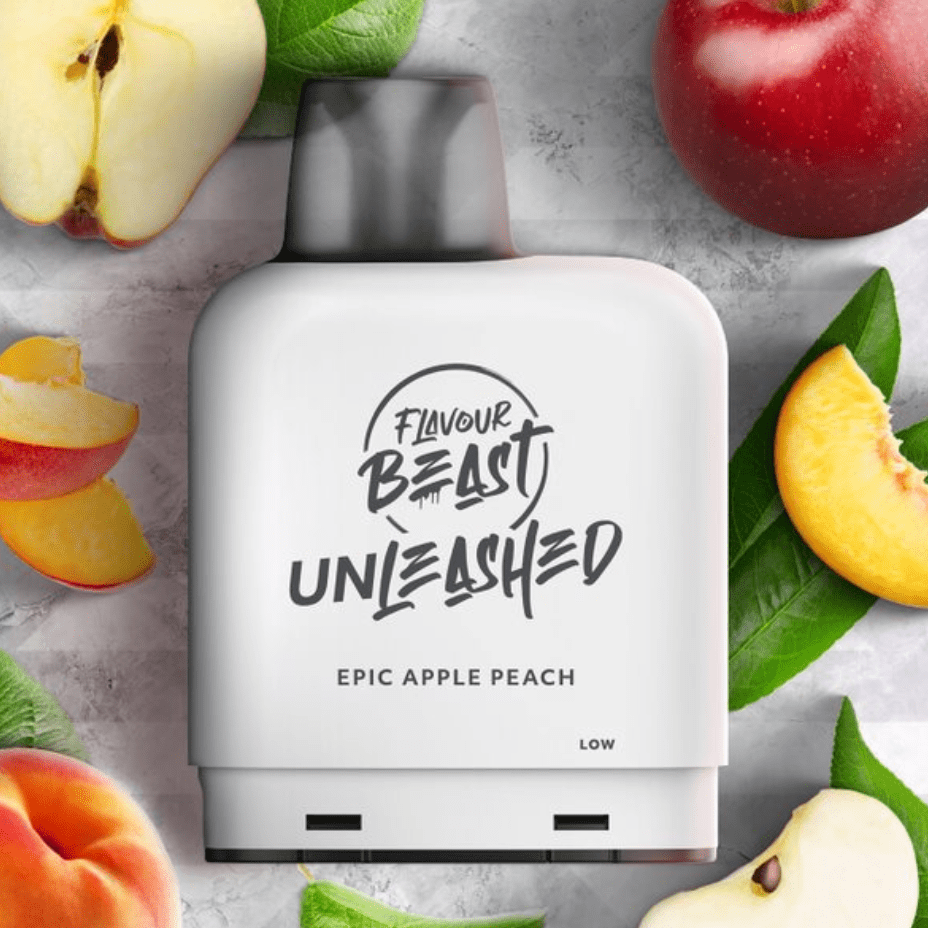 Level X Closed Pod Systems 20mg / 7000 Puffs Level X Flavour Beast Unleashed Pod-Epic Apple Peach Level X Flavour Beast Unleashed Pod-Epic Apple Peach-Vape SuperStore