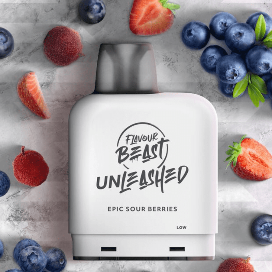 Level X Closed Pod Systems 20mg / 7000 Puffs Level X Flavour Beast Unleashed Pod-Epic Sour Berries Level X Flavour Beast Unleashed Pod-Epic Sour Berries-Vape SuperStore