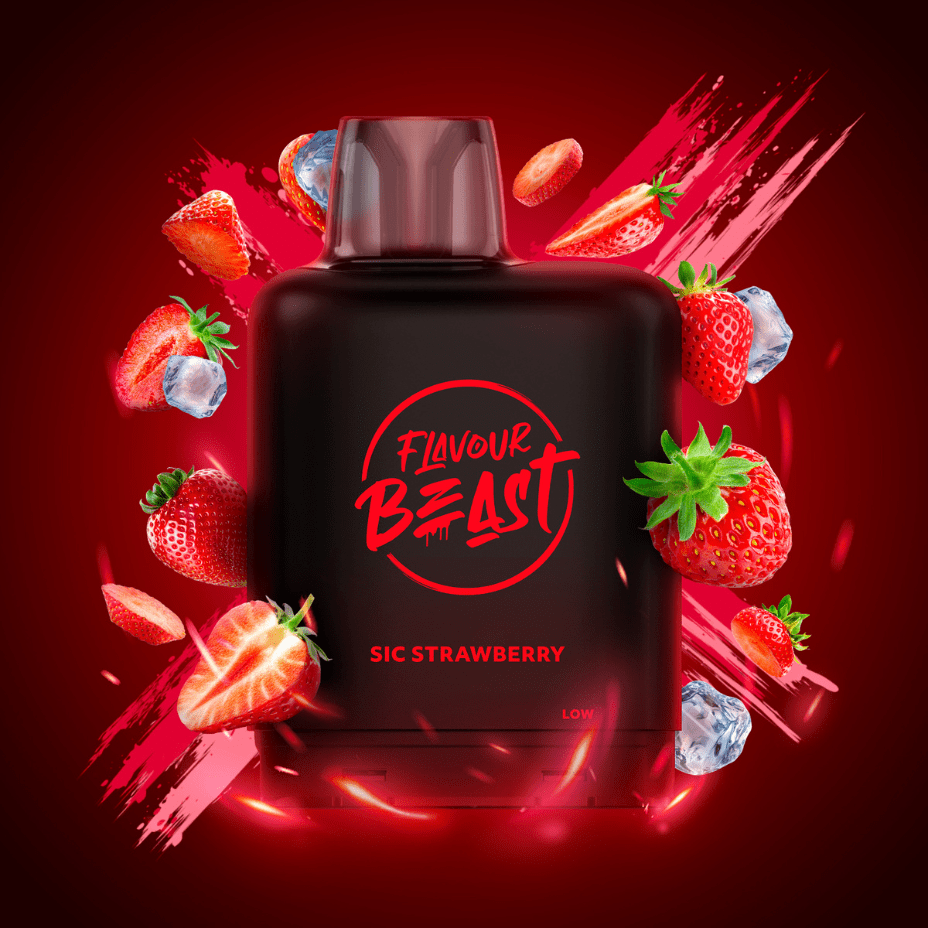 Level X Closed Pod Systems 25000 Puffs / 20mg Level X Boost Flavour Beast 25k Pod-Sic Strawberry Iced Level X Boost Flavour Beast 25k Pod - Cheap Vape Prices in Sask