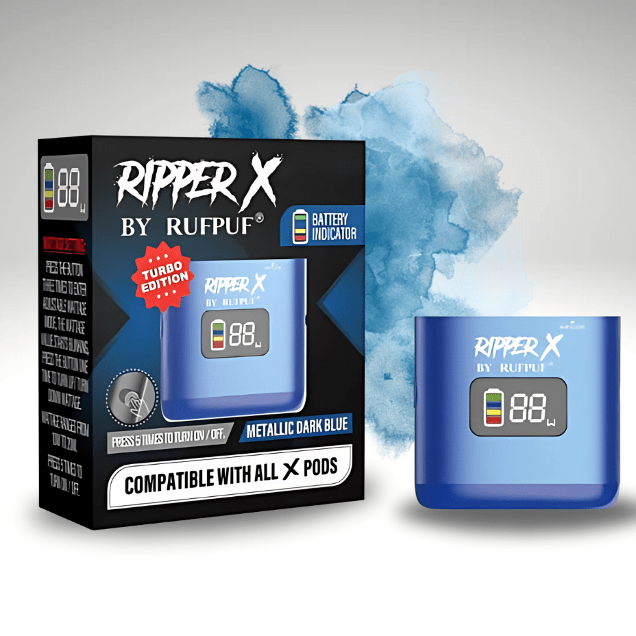 Level X Closed Pod Systems Metallic Dark Blue Rufpuf Ripper Turbo X Batteries Rufpuf Ripper Turbo X Batteries