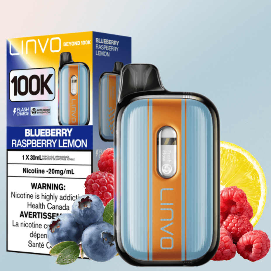 Linvo Beyond 100K Disposable Vape - Blueberry Raspberry Lemon 30mL / 100000 Puffs / 20mg Vape Superstore Yorkton Saskatchewan