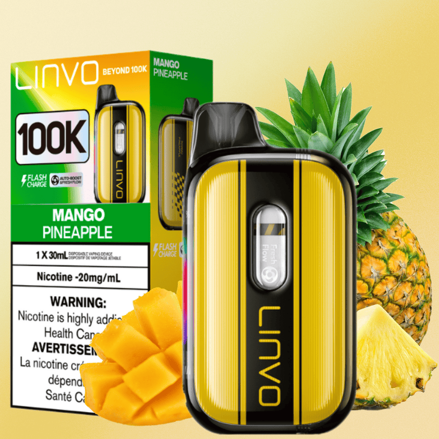 Linvo Beyond 100K Disposable Vape - Mango Pineapple 30mL / 100000 Puffs / 20mg Vape Superstore Yorkton Saskatchewan