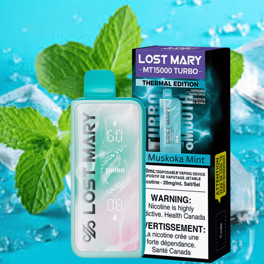 Lost Mary MT50K Turbo Disposable Vape-Muskoka Mint Vape Superstore Yorkton Saskatchewan