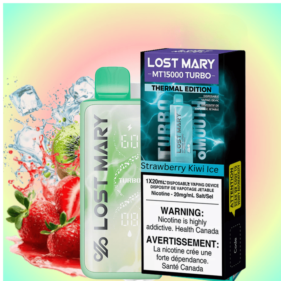 Lost Mary MT50K Turbo Disposable Vape-Strawberry Kiwi Ice Vape Superstore Yorkton Saskatchewan