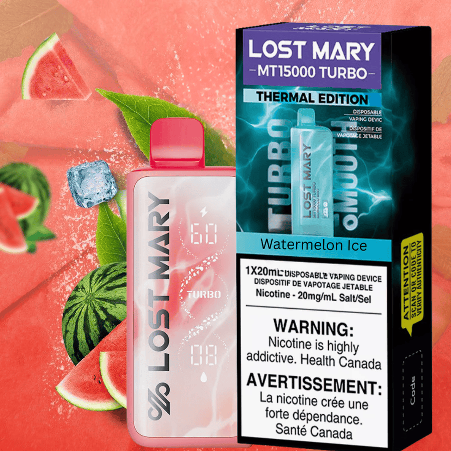 Lost Mary MT50K Turbo Disposable Vape-Watermelon Freeze Vape Superstore Yorkton Saskatchewan