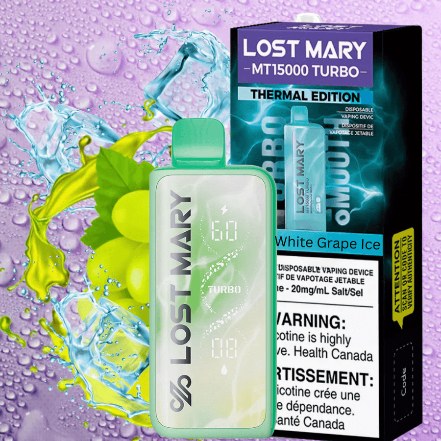 Lost Mary MT50K Turbo Disposable Vape-White Grape Ice Vape Superstore Yorkton Saskatchewan