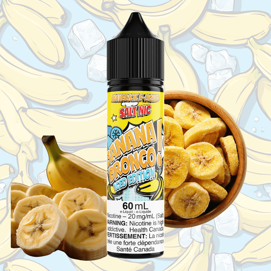 Maverick E-Liquid Salt Nic E-Liquid 60ml / 20mg Banana Bronco Iced Salt by Maverick E-Liquid Banana Bronco Iced Salt by Maverick E-Liquid-Yorkton Vape SuperStore