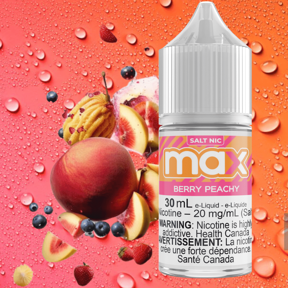 Max E-Liquid - Berry Peachy Salt 30ml / 12mg Vape Superstore Yorkton Saskatchewan
