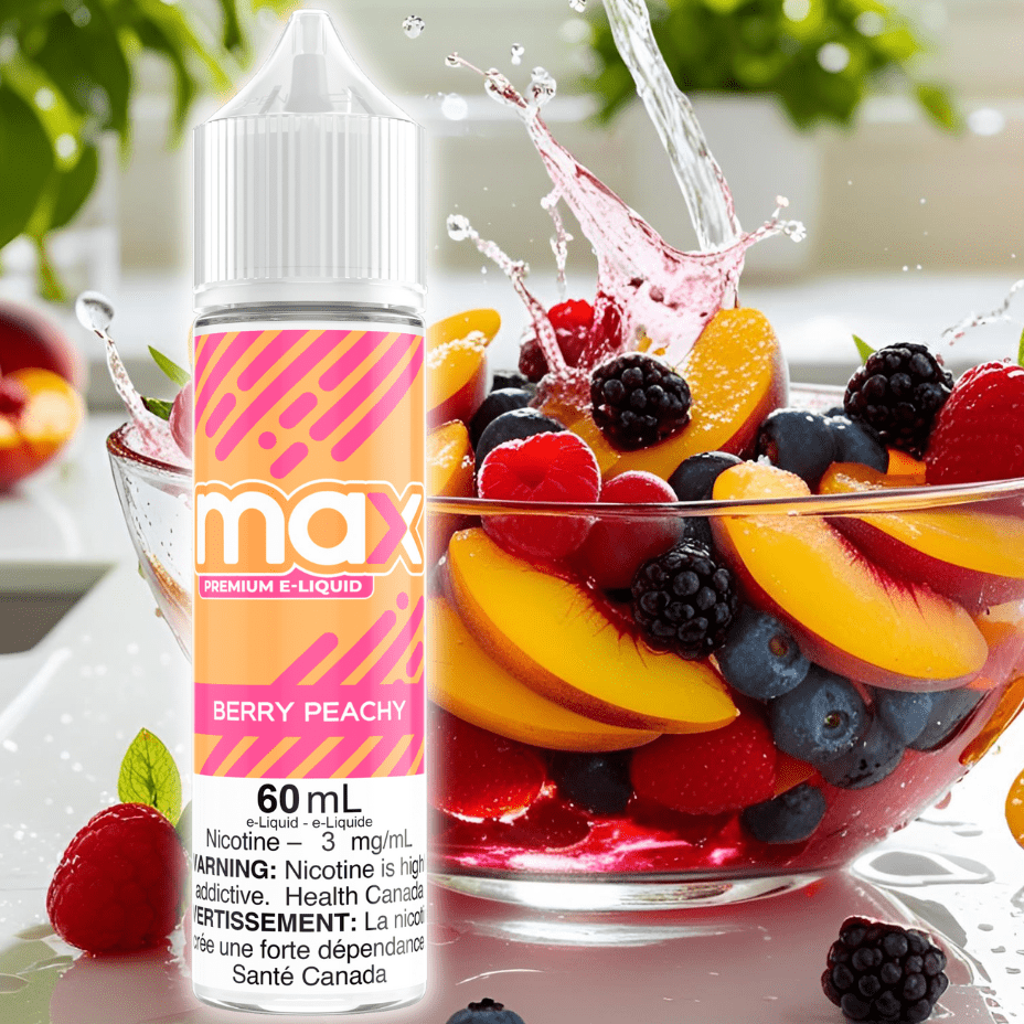 Max E-Liquid - Berry Peachy Vape Superstore Yorkton Saskatchewan