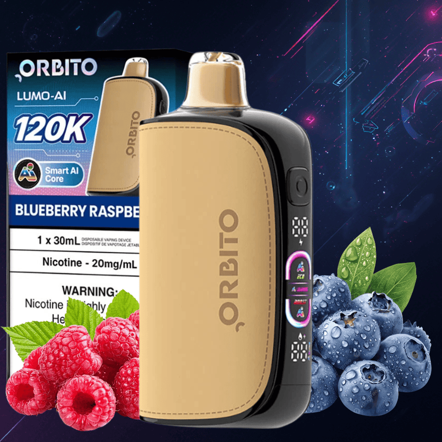 Orbito Lumo-AI 120K Disposable Vape-Blueberry Raspberry 30mL / 120000 Puffs / 20mg Vape Superstore Yorkton Saskatchewan
