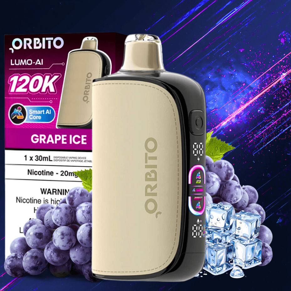 Orbito Lumo-AI 120K Disposable Vape-Grape Ice 30mL / 120000 Puffs / 20mg Vape Superstore Yorkton Saskatchewan
