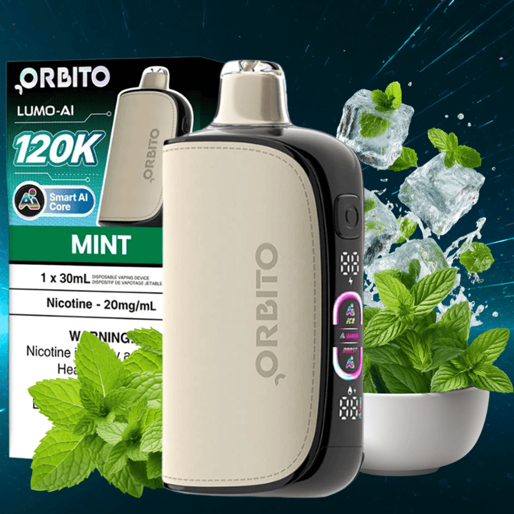 Orbito Lumo-AI 120K Disposable Vape-Mint 30mL / 120000 Puffs / 20mg Vape Superstore Yorkton Saskatchewan