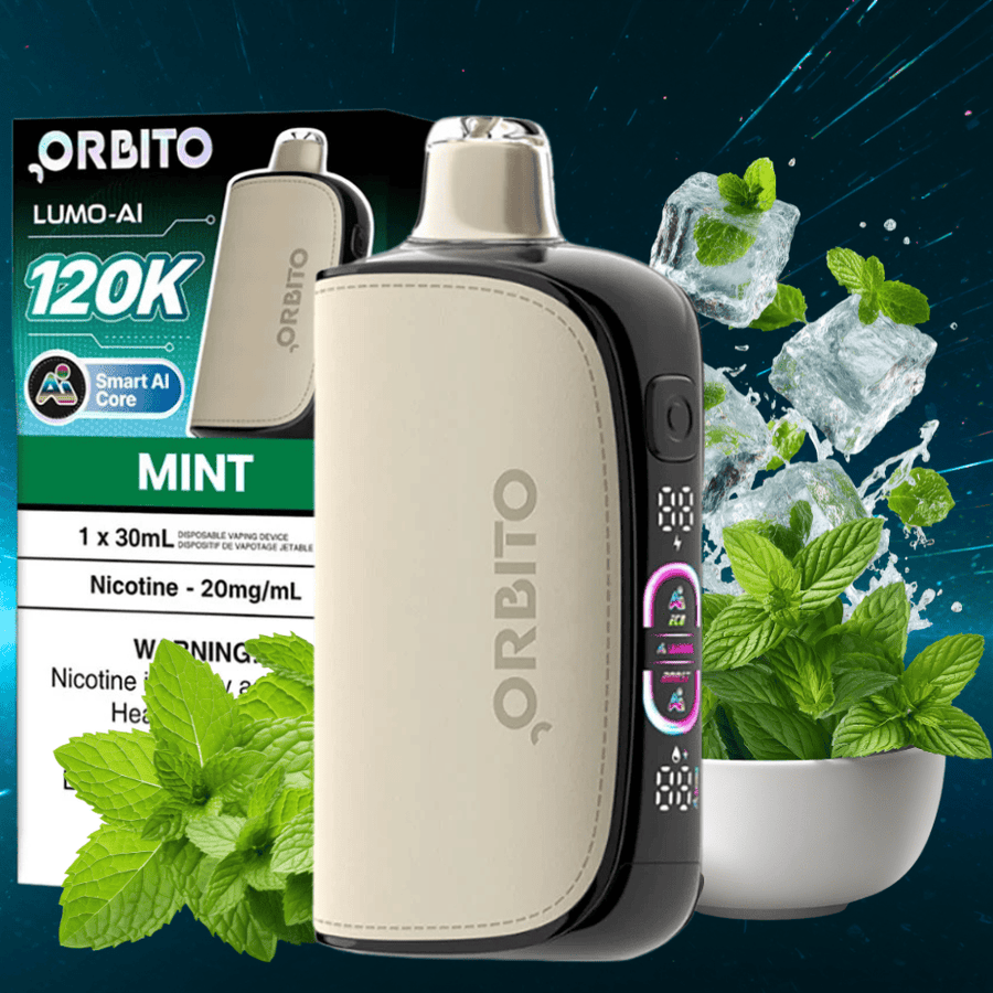 Orbito Lumo-AI 120K Disposable Vape-Mint 30mL / 120000 Puffs / 20mg Vape Superstore Yorkton Saskatchewan