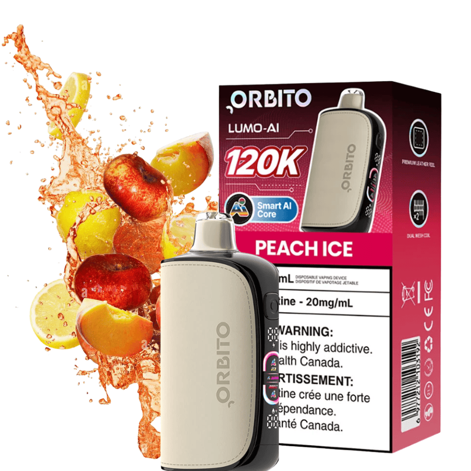 Orbito Lumo-AI 120K Disposable Vape-Peach Ice 120000 / 20mg Vape Superstore Yorkton Saskatchewan