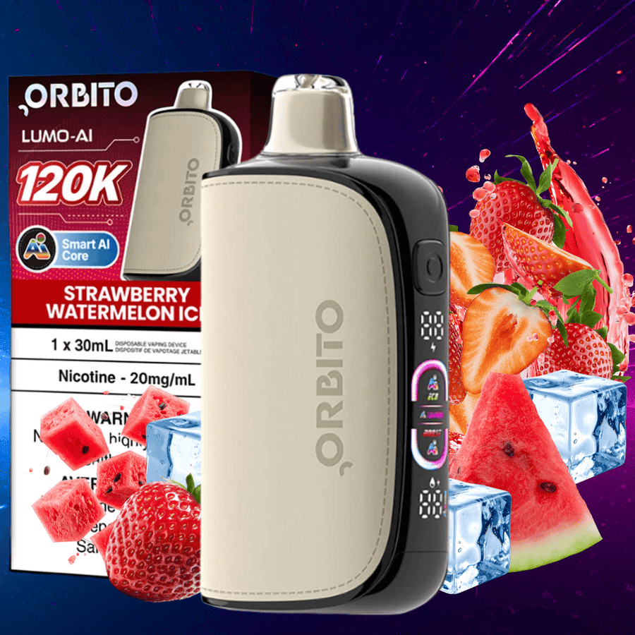Orbito Lumo-AI 120K Disposable Vape-Strawberry Watermelon Ice 30mL / 120000 Puffs / 20mg/mL Vape Superstore Yorkton Saskatchewan