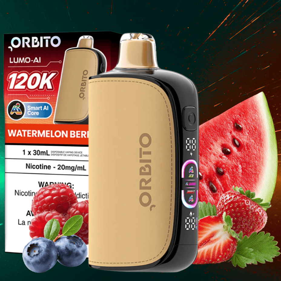 Orbito Lumo-AI 120K Disposable Vape-Watermelon Berries 30mL / 120000 Puffs / 20mg Vape Superstore Yorkton Saskatchewan