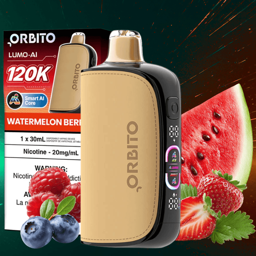 Orbito Lumo-AI 120K Disposable Vape-Watermelon Berries 30mL / 120000 Puffs / 20mg Vape Superstore Yorkton Saskatchewan