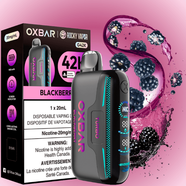 Oxbar Disposable Vape 20mg / 42000 Puffs Oxbar G42k Disposable Vape-Blackberry Oxbar G42k Disposable Vape-Blackberry in Yorkton Saskatchewan