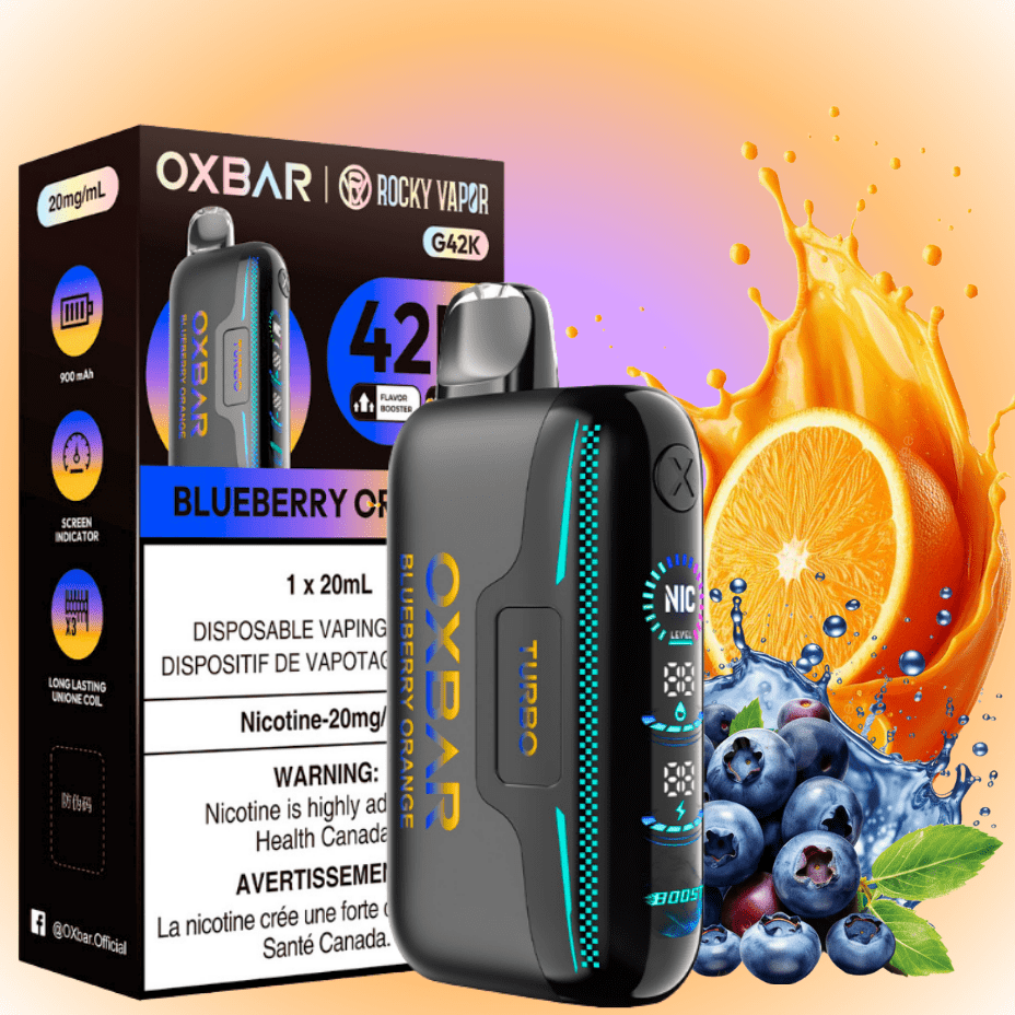 Oxbar Disposable Vape 20mg / 42000 Puffs Oxbar G42k Disposable Vape-Blueberry Orange Oxbar G42k Disposable Vape-Blueberry Orange in Yorkton