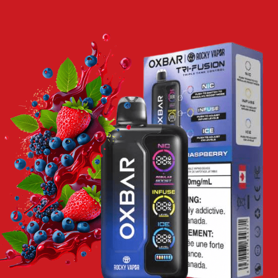 Oxbar Disposable Vape 45000 Puffs / 20mg Oxbar Tri-Fusion 45k Disposable Vape-Blueberry Raspberry Ice Oxbar Tri-Fusion 45k Disposable Vape-Blueberry Raspberry Ice