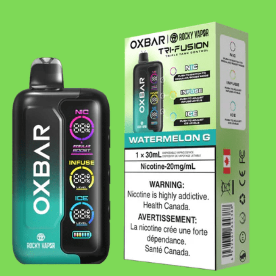 Oxbar Disposable Vape 45000 Puffs / 20mg Oxbar Tri-Fusion 45k Disposable Vape-Watermelon G Oxbar Tri-Fusion 45k Disposable Vape-Watermelon G
