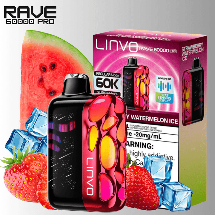 Oxbar Disposable Vape Linvo Rave 60k Disposable Vape-Strawberry Watermelon Ice Linvo Rave 60k Disposable Vape-Strawberry Watermelon Ice