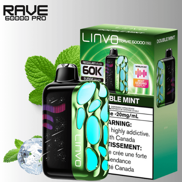 Oxbar Disposable Vape Oxbar Linvo Rave 60k Disposable Vape-Double Mint Oxbar Linvo Rave 60k Disposable Vape-Double Mint