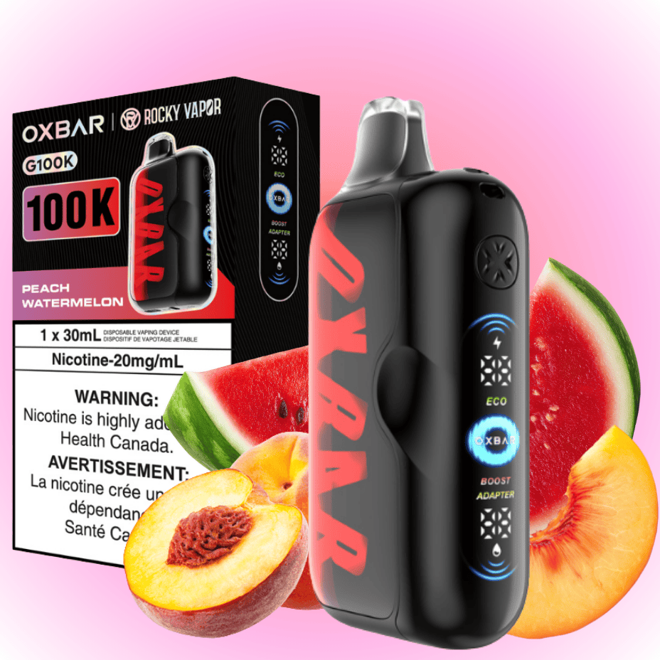 Oxbar G100K Disposable Vape - Peach Watermelon 30mL / 100000 Puffs / 20mg Vape Superstore Yorkton Saskatchewan