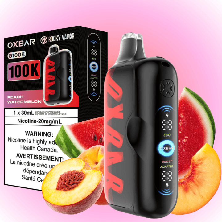 Oxbar G100K Disposable Vape - Peach Watermelon 30mL / 100000 Puffs / 20mg Vape Superstore Yorkton Saskatchewan