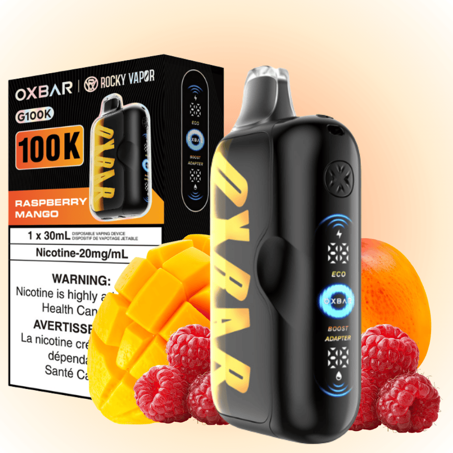Oxbar G100K Disposable Vape - Raspberry Mango 30mL / 100000 Puffs / 20mg Vape Superstore Yorkton Saskatchewan