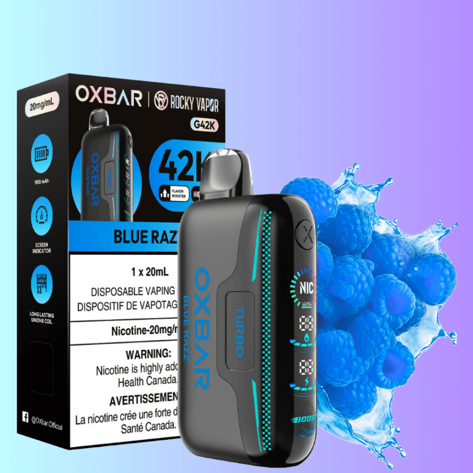 Oxbar G42k Disposable Vape-Blue Razz Vape Superstore Yorkton Saskatchewan