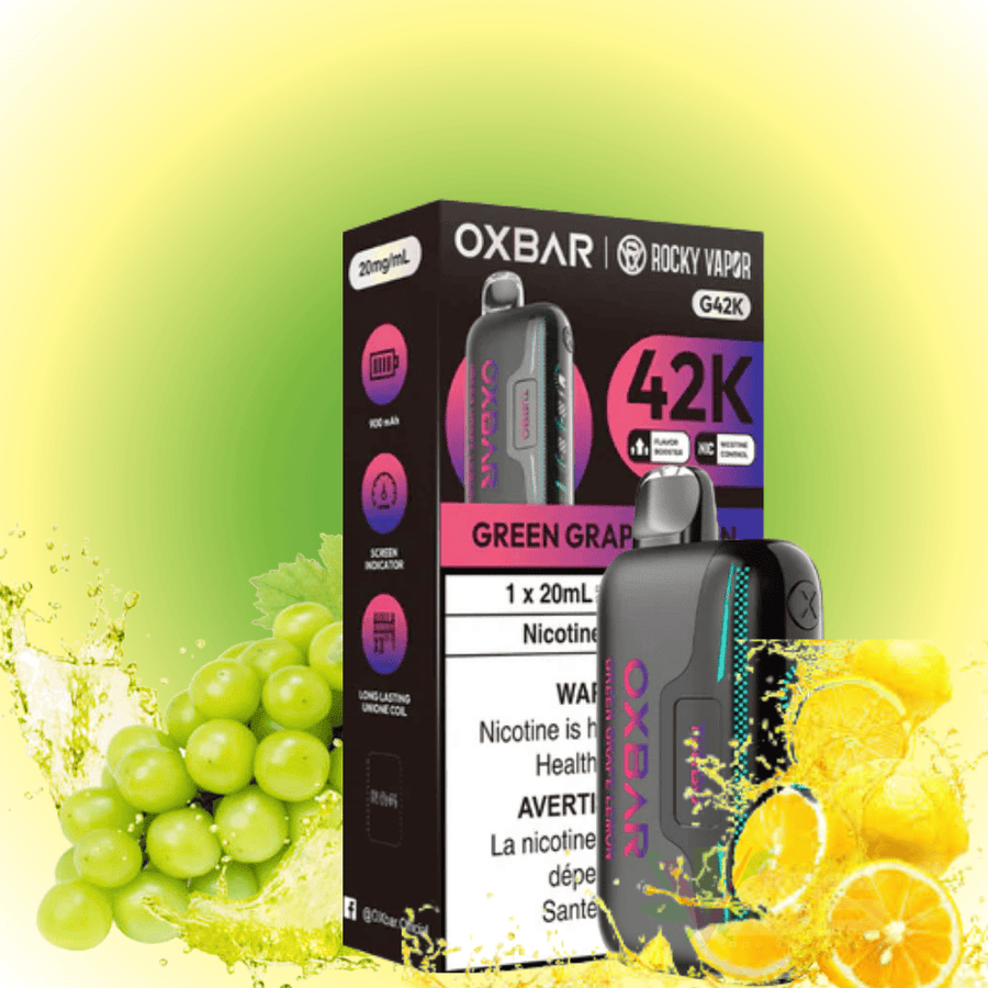Oxbar G42k Disposable Vape-Green Grape Lemon Vape Superstore Yorkton Saskatchewan