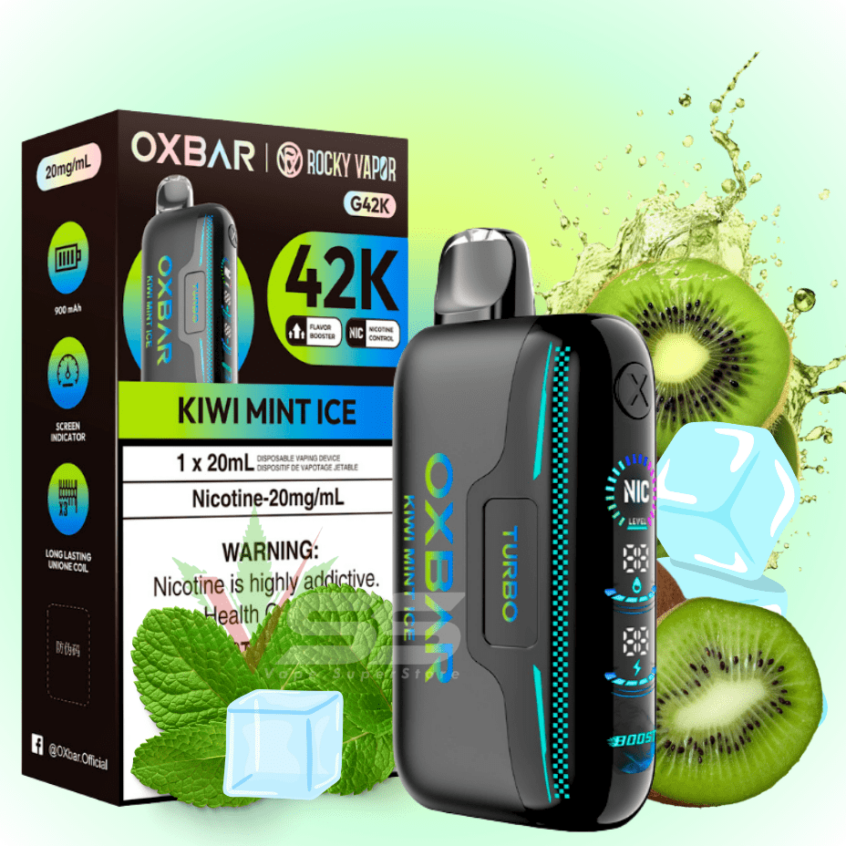 Oxbar G42k Disposable Vape-Kiwi Mint Ice Vape Superstore Yorkton Saskatchewan