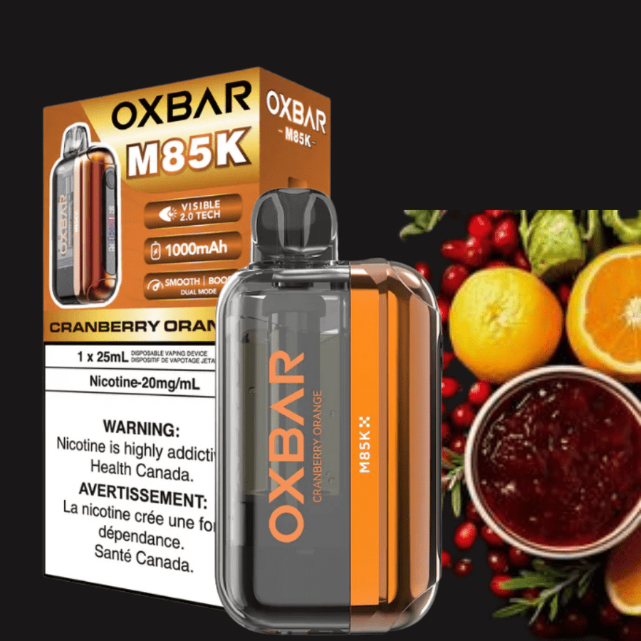 Oxbar M85K Disposable Vape - Cranberry Orange 20mg / 85000 Puffs Vape Superstore Yorkton Saskatchewan