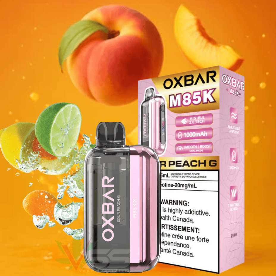 Oxbar M85K Disposable Vape - Sour Peach G Vape Superstore Yorkton Saskatchewan