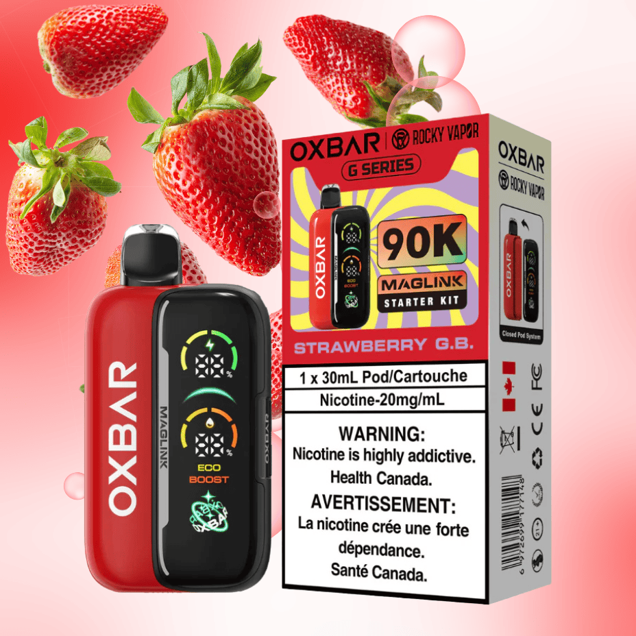 Oxbar Maglink 90K Starter Kit - Strawberry G.B 30mL / 90000 Puffs / 20mg Vape Superstore Yorkton Saskatchewan