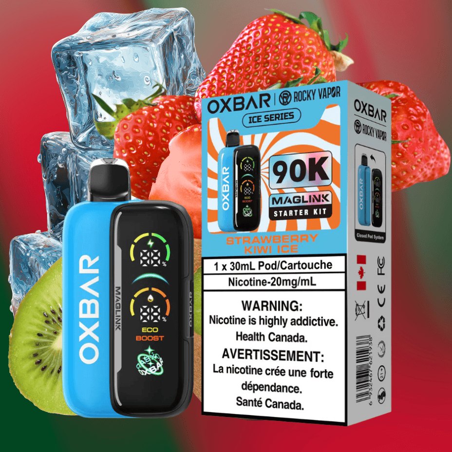 Oxbar Maglink 90K Starter Kit - Strawberry Kiwi Ice 30mL / 90000 Puffs / 20mg Vape Superstore Yorkton Saskatchewan