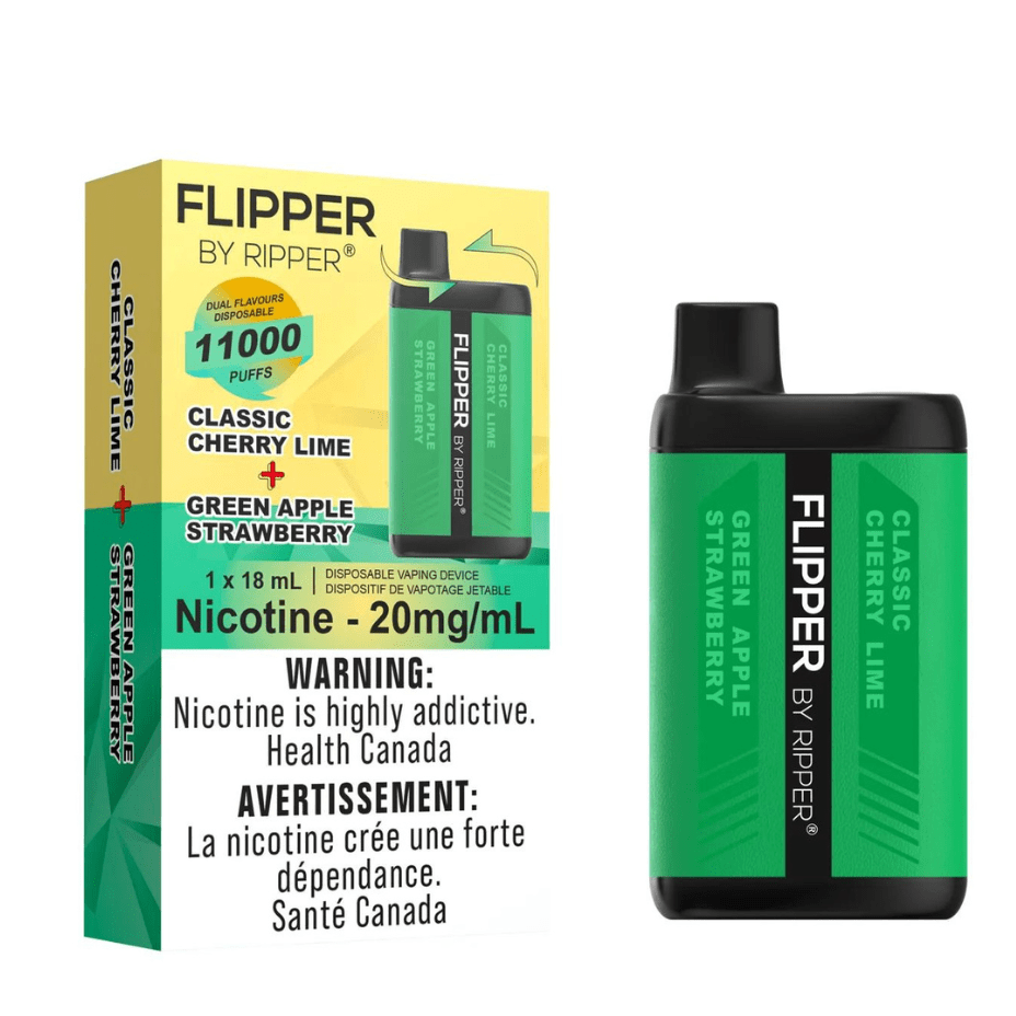 RufPuf Disposables Disposables 11000 Puffs / 20mg Flipper 11000 Disposable Vape-Classic Cherry Lime + Green Apple Strawberry Flipper 11000 Disposable Vape - Affordable Disposables Canada